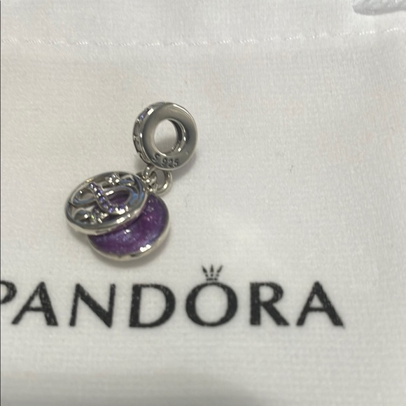 Pandora Silver and Purple CZ Infinity Charm - Picture 4 of 5